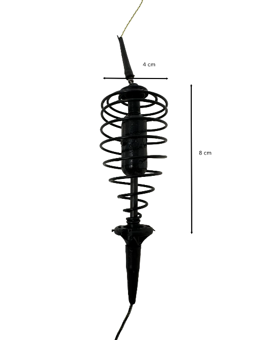 2 Pack Fishing Spring Feeder Baits Cage with 2 Hooks, Cage Hook Rigs Set with Sinker