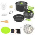 Camping Cookware Set 16pcs Outdoor Pot Pan Kettle Kit