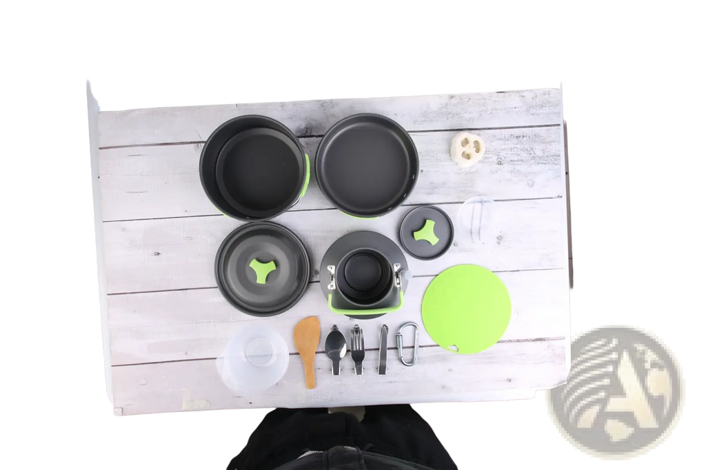 Camping Cookware Set 16pcs Outdoor Pot Pan Kettle Kit