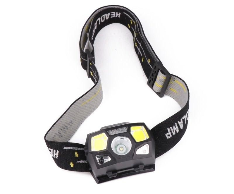 Rechargeable Powerful USB LED High Lumen Headlamp Ultra-Light Bright Headlight Waterproof Sensor Head Light  For Outdoors Camping Running Hiking Biking Fishing